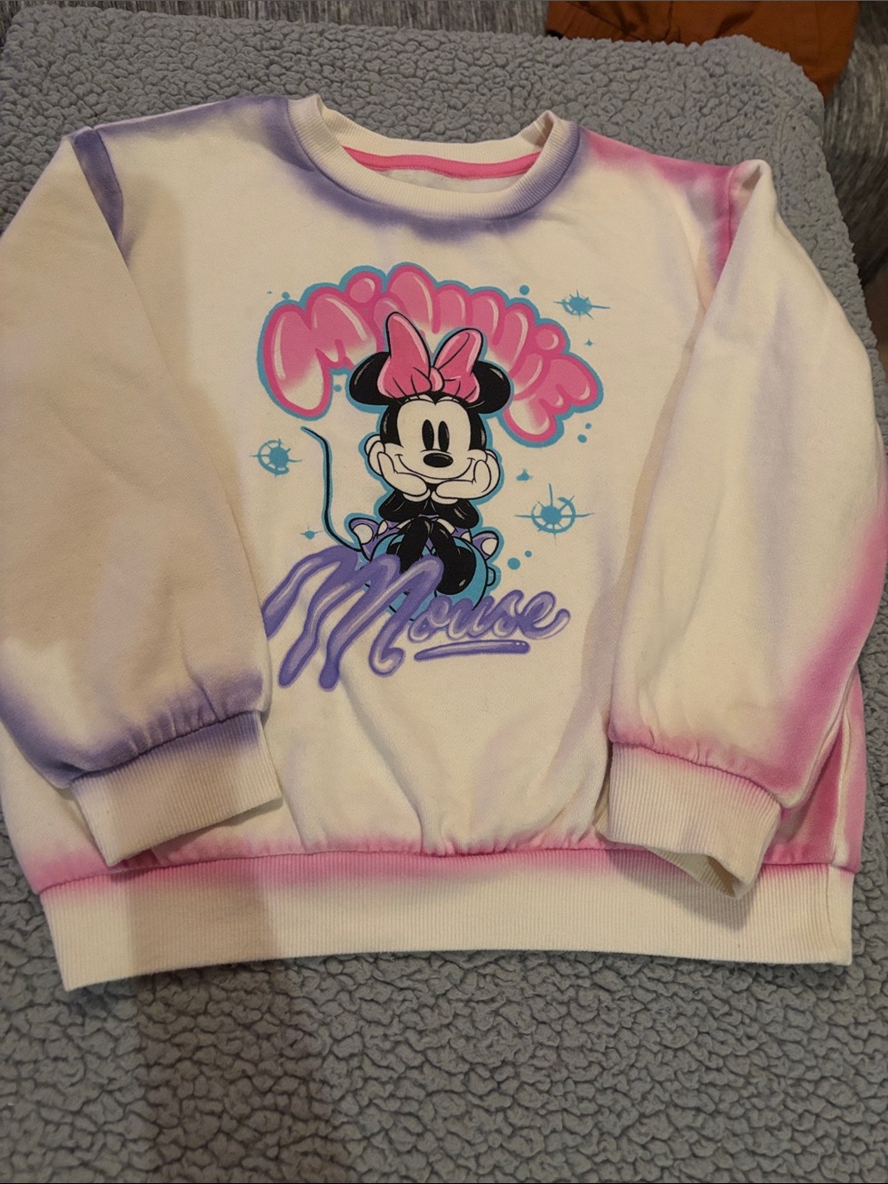 Disney Minnie Mouse Tie-Dye Crewneck Sweatshirt - Pink & Purple